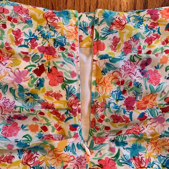 For Love & Lemons Gilles Floral Mini Skirt | White Pink Blue | Small - Picture 5 of 7